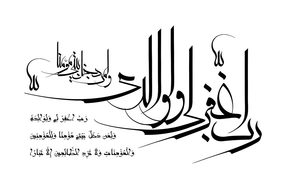 رب اغفر لي ولوالدي ولمن دخل بيتي مومنا وللمومنين والمومنات